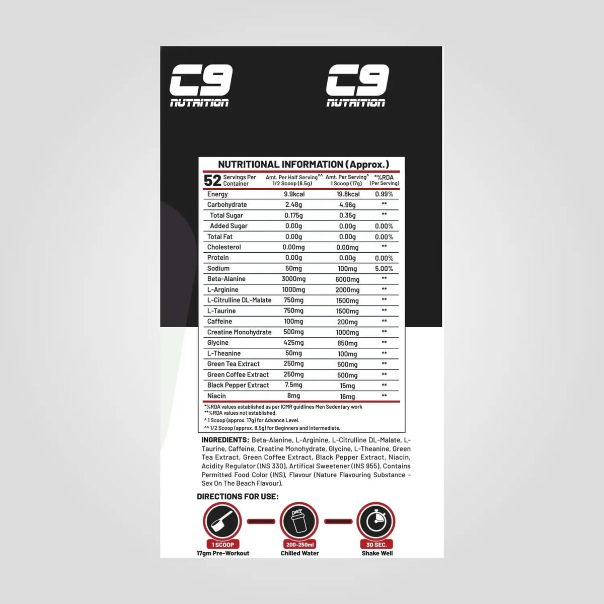 C9 Nutrition Brutal Pre-Workout